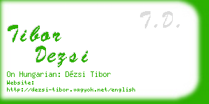 tibor dezsi business card